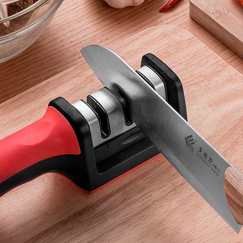 Afilador de cuchillos para Piedra para afilar cuchillos Afiladores de  tijeras: rápidamente a reparar y pulir las cuchillas perfecl Afilador de  cocina
