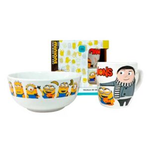 Set de vajilla de porcelana de 2 piezas Minions