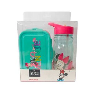 Disney Pack 2 piezas táper hermético y botella Minnie