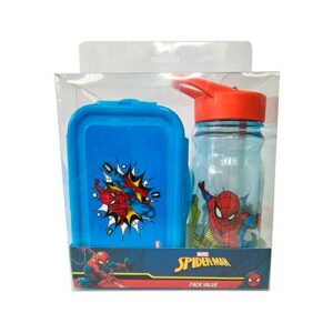 Disney Pack 2 piezas táper hermético y botella Spiderman