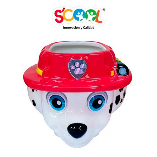 Taza 3D Cerámica Paw Patrol Marshall Scool 360 ml