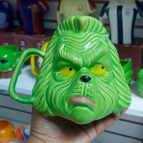 Taza 3D de cerámica Grinch navidad