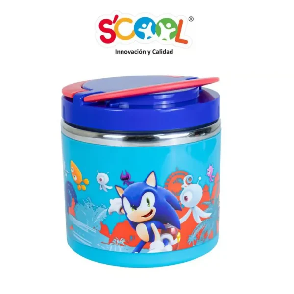 Termo Comida Infantil Scool 600 ml Sonic Turquesa