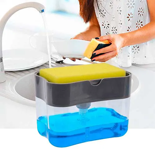 Dispensador de Lavavajilla con Esponja